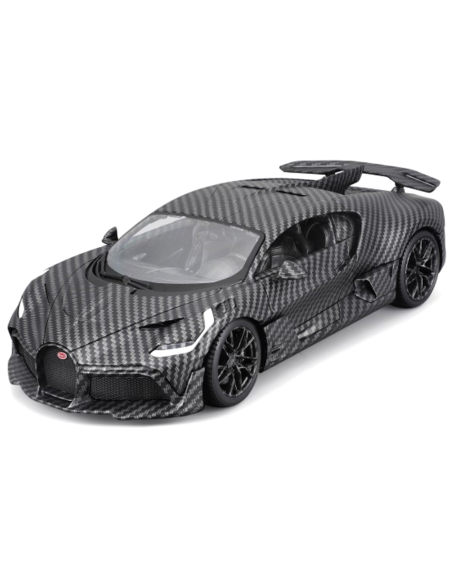 BBURAGO BU11101 BUGATTI DIVO 2019 50th ANNIVERSARY CARBON 1:18 Modellino