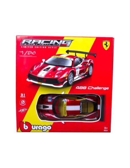 BBURAGO BU26582 FERRARI 488 CHALLENGE N.11 FORMULA RACING 2017 KIT 1:24 Modellino