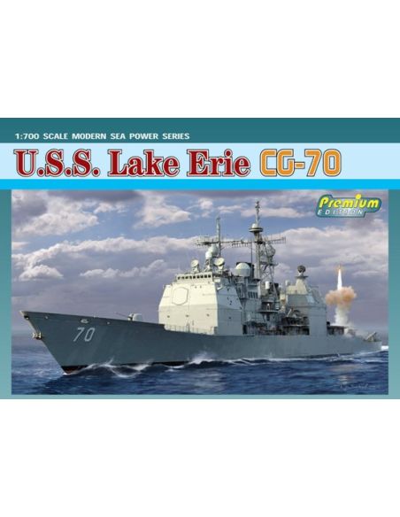 DRAGON D7142 U.S.S. LAKE ERIE CG-70 KIT 1:700 Modellino