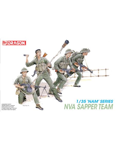 DRAGON D3308 NVA SAPPER TEAM KIT 1:35 Modellino