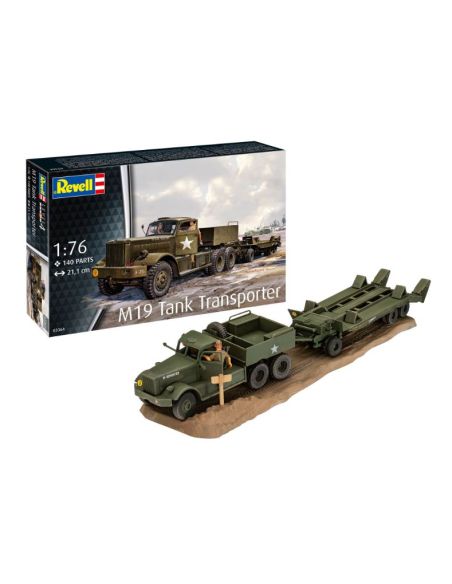 REVELL RV03364 TRASPORTATORE DI CARRI ARMATI M19 TANK TRANSPORTER KIT 1:76 Modellino