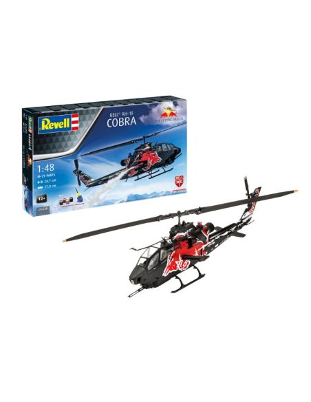 REVELL RV05640 BELL AH-1F COBRA FLYING BULLS 25th ANNIV.MODEL SET KIT 1:48 Modellino