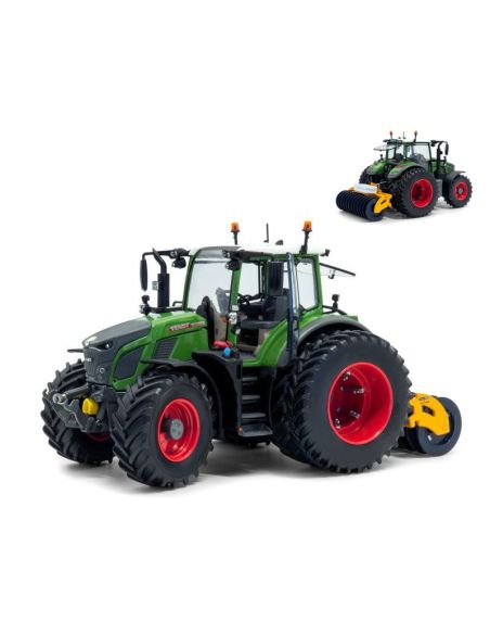 UNIVERSAL HOBBIES UH6712 TRATTORE FENDT 620 VARIO 6 WHEELS + ERPICE DISCHI HOLARAS STEGO 285 1:32 Modellino