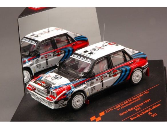 Vitesse VE42416 LANCIA DELTA INTEGRALE 16V MARTINI N.1 3rd SAFARI RALLY KENYA 1991 1:43 Modellino