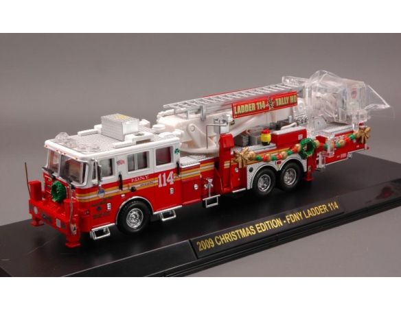 Code3 COD12568 FDNY CHISTMAS LADDER 114 FIRE RESCUE 1:64 Modellino