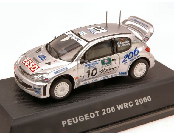 Jadi JD90020 PEUGEOT 206 WRC WINNER SWEDISH RALLY 2000 GRONHOLM-RAUTIANEN 1:43 Auto Rally