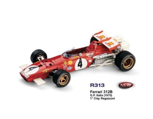 Brumm BM0313 FERRARI 312 B C.REGAZZONI 1970 N.4 WINNER ITALY GP 1:43 Modellino