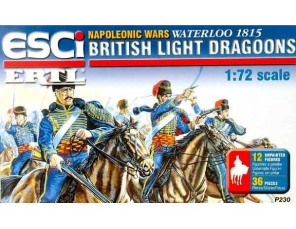 ERTL P230 NAPOLEONIC WARS WATERLOO 1815 - British Light Dragoons 1:72 Modellino