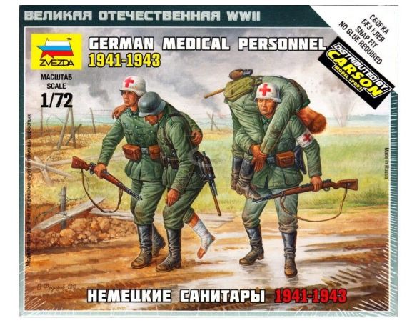 Zvezda Z6143 GERMAN MEDICAL UNIT 1941-1943 KIT 1:72 Modellino