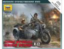 Zvezda Z6142 GERMAN MOTORCYCLE R-12 W/SIDECAR KIT 1:72 Modellino