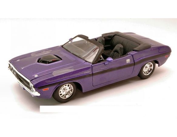 Maisto MI31264 DODGE CHALLENGER R/T CONVERTIBLE 1970 METALLIC PURPLE 1:24 Modellino