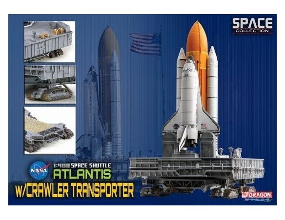 DRAGON SPACE COLLECTION 56392 SPACE SHUTTLE ATLANTIS WITH CRAWLER TRANSPORTER Modellino