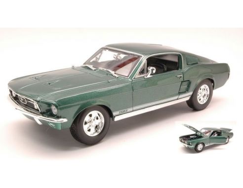 Maisto MI31166 FORD MUSTANG GTA FASTBACK 1967 METALLIC GREEN 1:18 Modellino