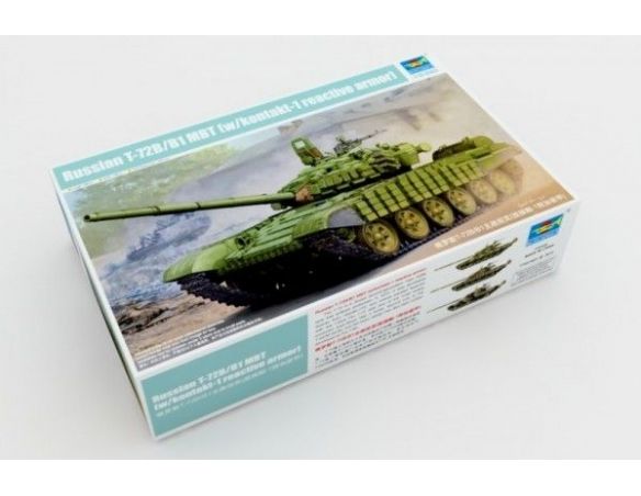 Trumpeter TP5599 CARRO RUSSIAN T-72B/B1 MBT W/KONTAKT-1 REACTIVE ARMOR KIT 1:35 Modellino