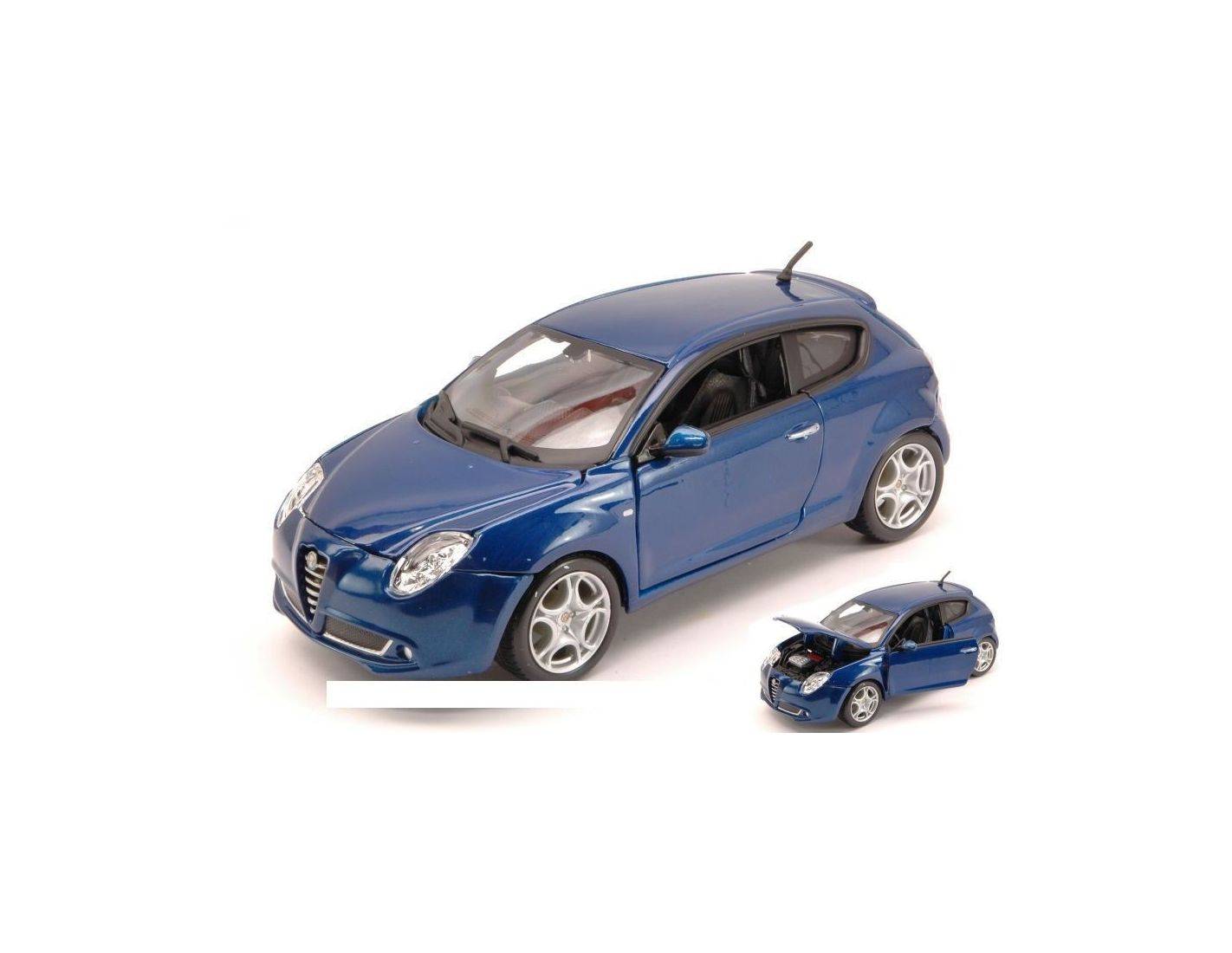 bburago bu22113bl alfa romeo mito 2008 blue 124 modellino