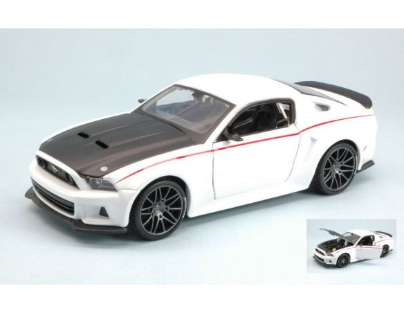 Maisto MI31506W FORD MUSTANG STREET RACER 2014 WHITE/BLACK 1:24 Modellino