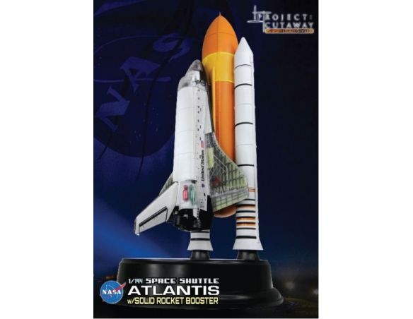 DRAGON SPACE COLLECTION 47404 SPACE SHUTTLE ATLANTIS WITH SOLID ROCKET BOOSTER Modellino