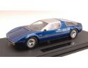 TopMarques TOP25B MASERATI BORA 1974 METALLIC BLUE W/ACRILIC COVER AND LEATHER BASE 1:18 Modellino