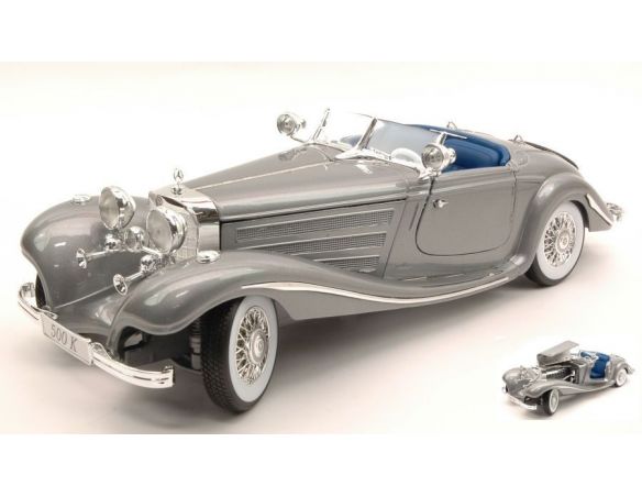 Maisto MI36862S MERCEDES 500 K TYPE 1936 SILVER 1:18 Modellino