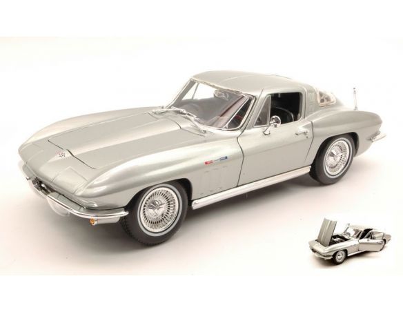 Maisto MI31640S CHEVROLET CORVETTE 1965 SILVER 1:18 Modellino