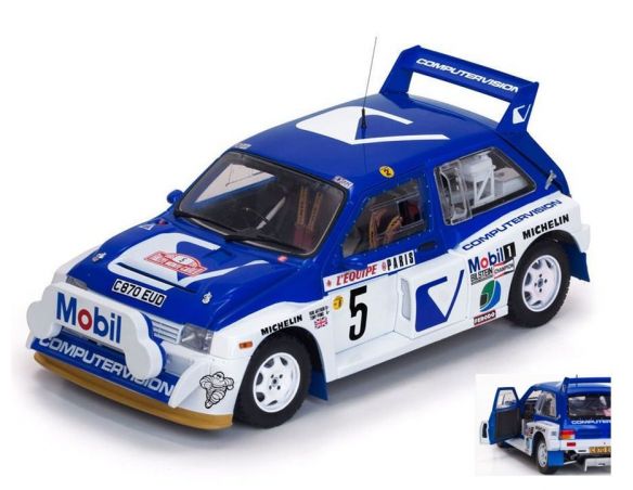 SunStar SS5537 MG METRO 6R4 N.5 ACCIDENT MONTE CARLO 1986 T.POND-R.ARTHUR 1:18 Modellino