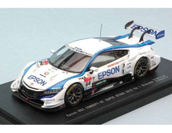 Ebbro EB45274 HONDA NSX N.64 13th SUPER GT500 OKAYAMA 2015 D.NAKAJIMA-B.BAGUETTE 1:43 Modellino