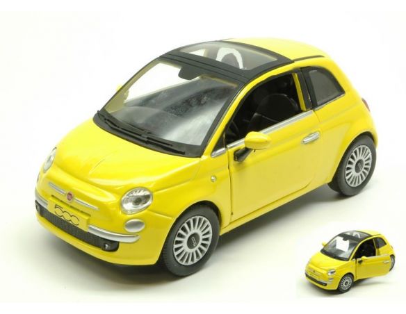 New Ray NY71013Y FIAT NUOVA 500 2007 GIALLA 1:24 Modellino