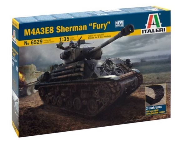 Italeri IT6529 CARRO M4A3E8 SHERMAN FURY KIT 1:35 Modellino