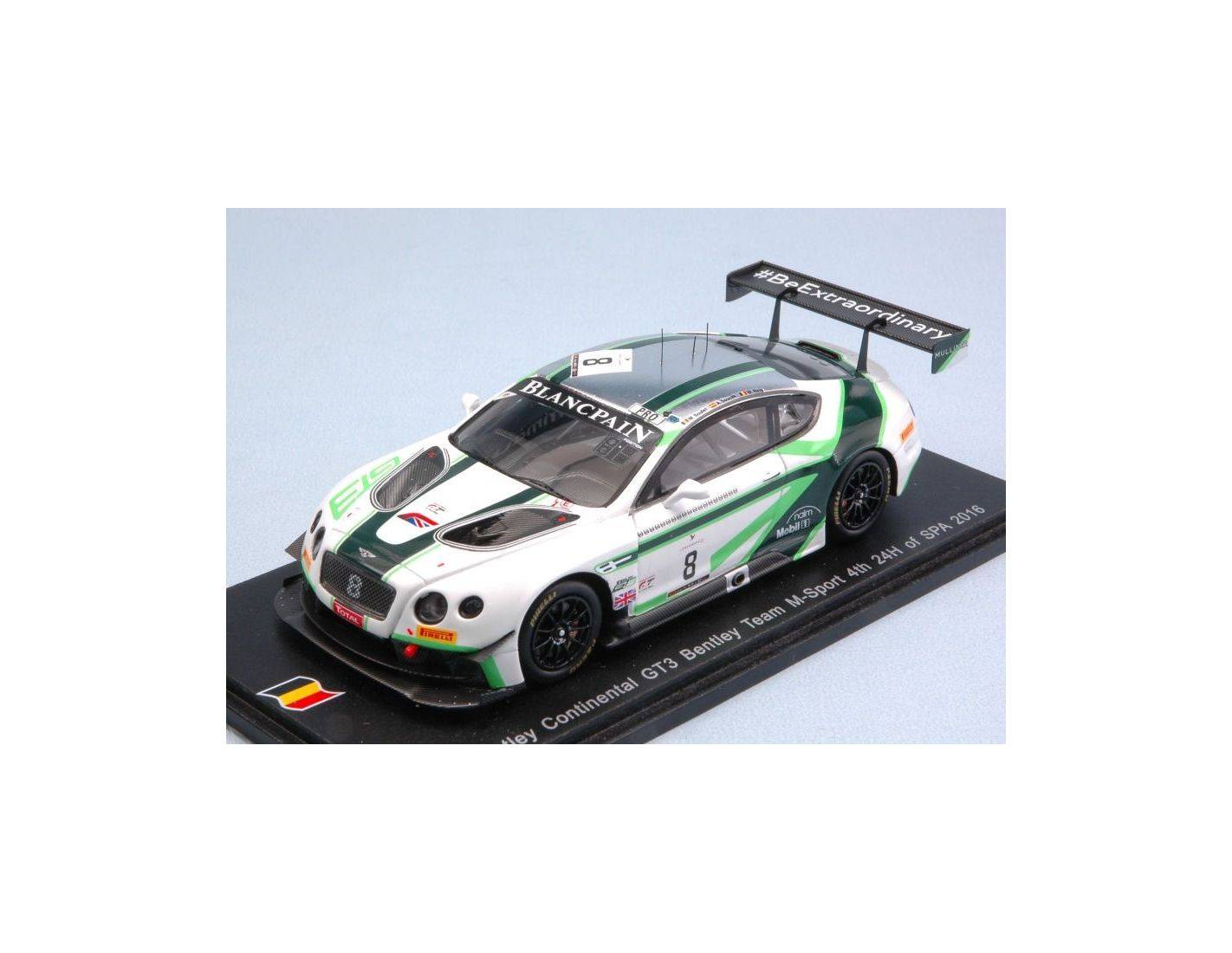 spark model sb124 bentley continental gt3 n8 4th 24 h spa 2016 soulet soucek reip 143 modellino