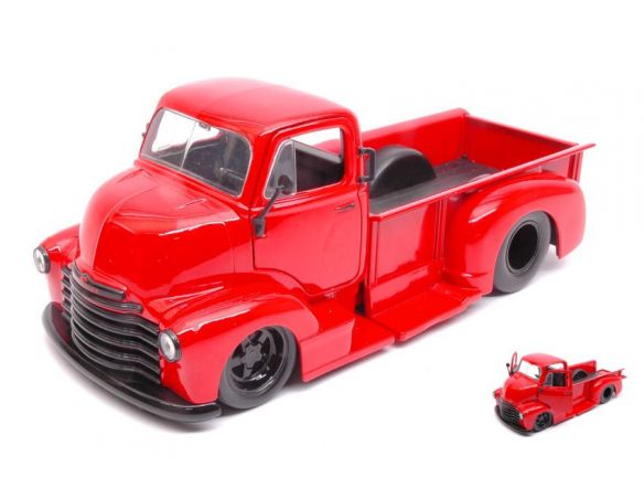 JADA TOYS JADA97046 CHEVY COE PICK UP RED BLACK WHEELS 1:24 Modellino