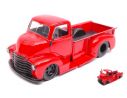 JADA TOYS JADA97046 CHEVY COE PICK UP RED BLACK WHEELS 1:24 Modellino