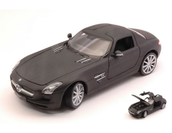 Welly WE24025MBK MERCEDES SLS AMG (C197) MATT BLACK 1:24 Modellino