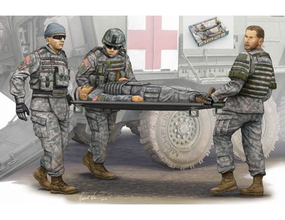 Trumpeter TP0430 FIGURE MODERN US ARMY AMBULANCE TEAM KIT 1:35 Modellino