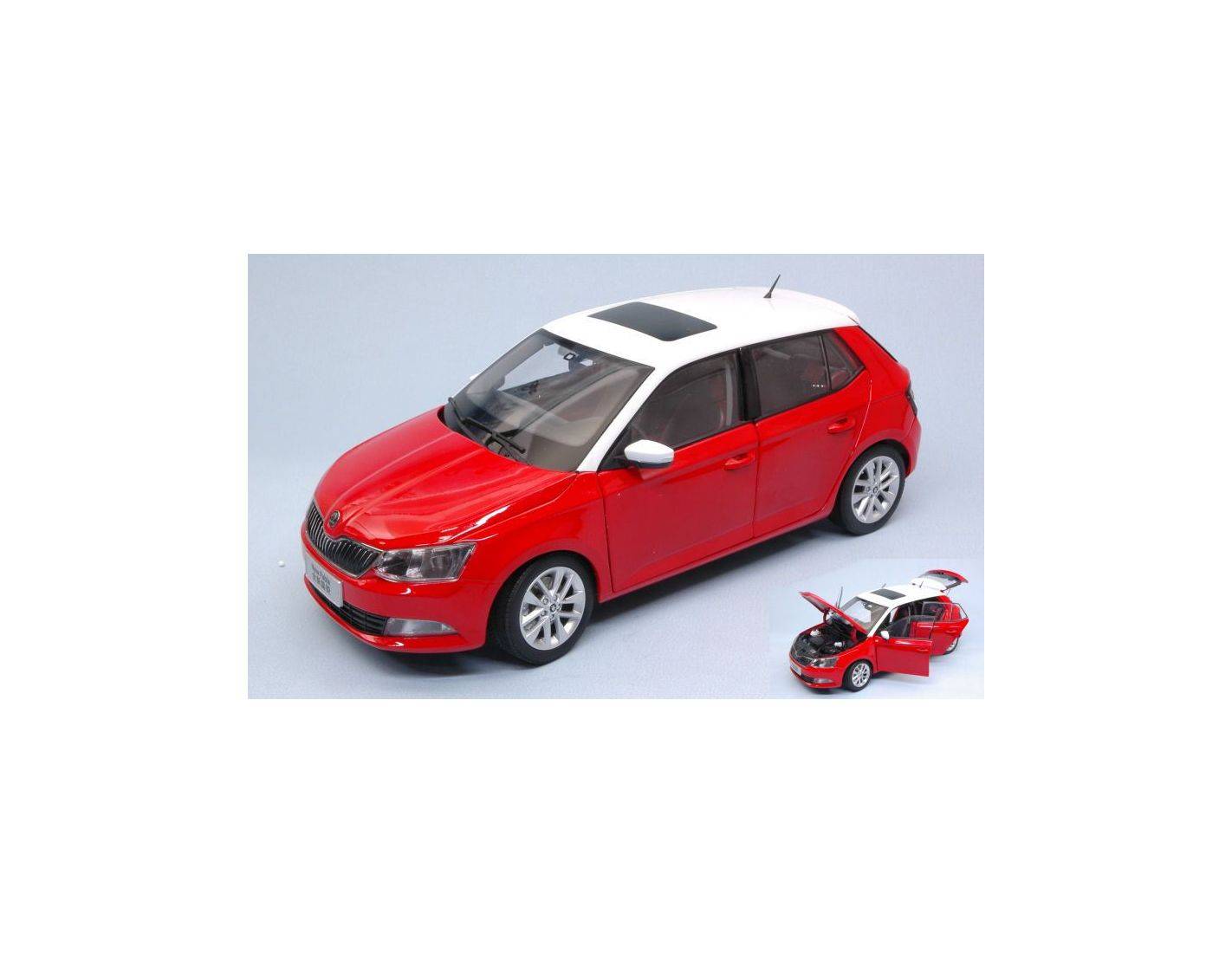 Abrex AB18034SB SKODA FABIA III 2015 RED 1:18 Modellino