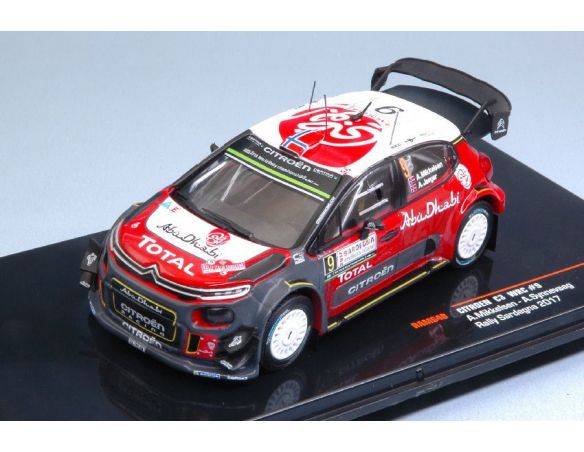 Ixo model RAM640 CITROEN C3 WRC N.9 8th RALLY SARDEGNA 2017 MIKKELSEN-SYNNEVAAG 1:43 Modellino