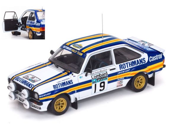 SunStar SS4497 FORD ESCORT MKII RS 1800 N.19 6th RAC RALLY 1980 T.MAKINEN-M.HOLMES 1:18 Modellino