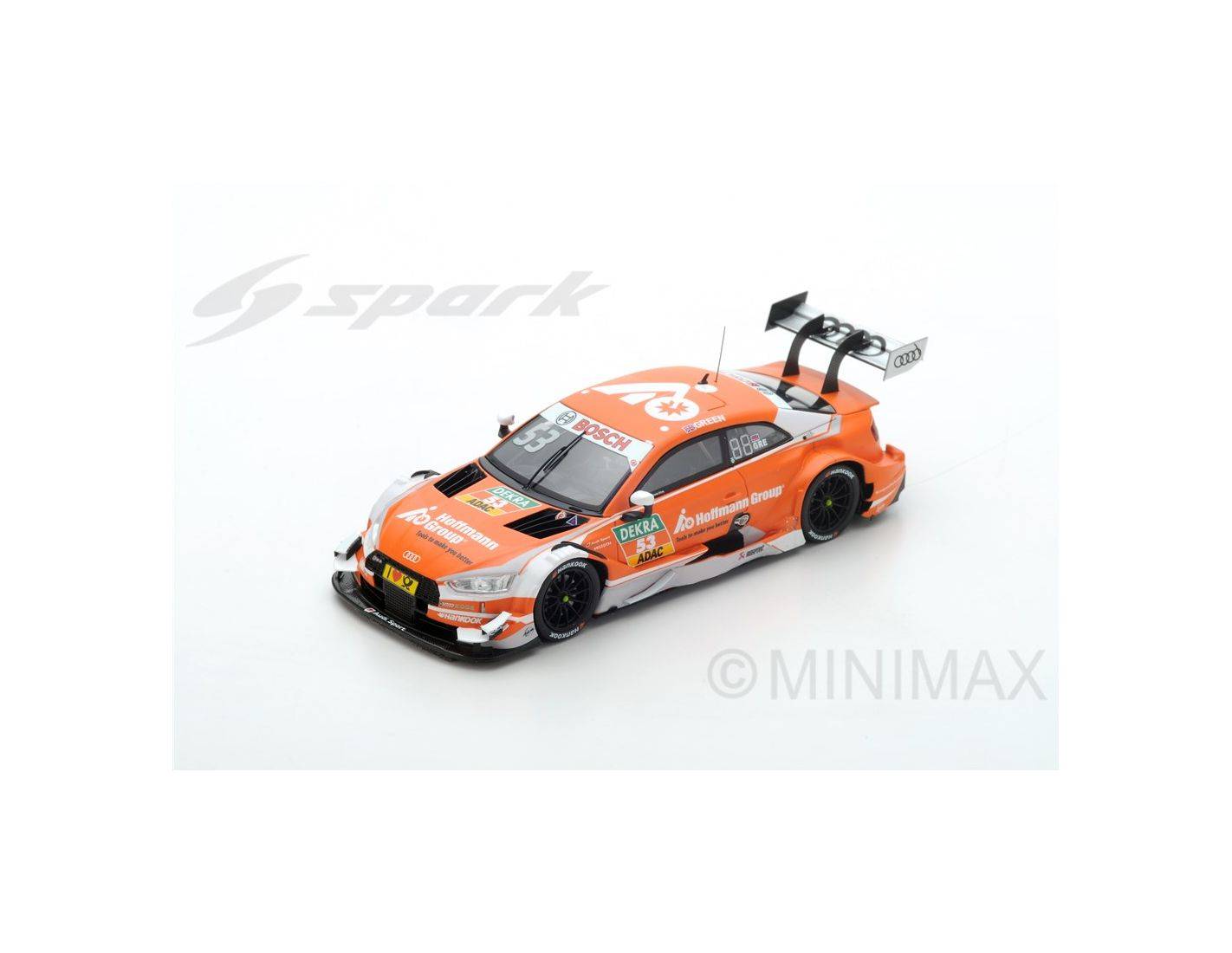 Spark Model Sg342 Audi Rs5 N 53 3rd Dtm 17 J Green 1 43 Modellino