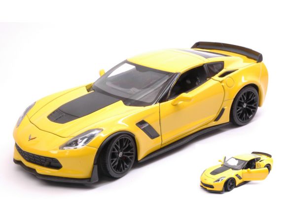 Welly WE24085Y CHEVROLET CORVETTE Z06 YELLOW 1:24 Modellino