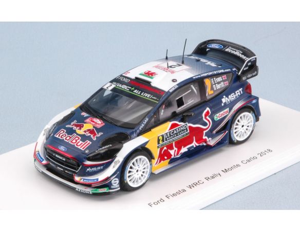 Spark Model S5952 FORD FIESTA WRC N.2 6th MONTE CARLO 2018 E.EVANS-D.BARRIT 1:43 Modellino