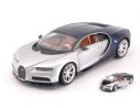 Welly WE24077SB BUGATTI CHIRON 2017 SILBER/BLUE 1:24-27 Modellino