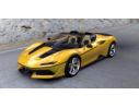 Looksmart LS18016E FERRARI J50 YELLOW W/SILVER WHEELS C/VETRINA 1:18 Modellino