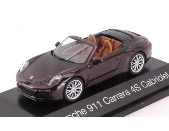 Herpa HP7107 PORSCHE 911 CARRERA 4S CABRIOLET METALLIC DARK BROWN 1:43 Modellino