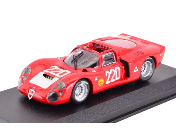 Best Model BT9750 ALFA ROMEO 33.2 N.220 ACCIDENT TARGA FLORIO 1968 VACCARELLA-SCHUTZ 1:43 Modellino