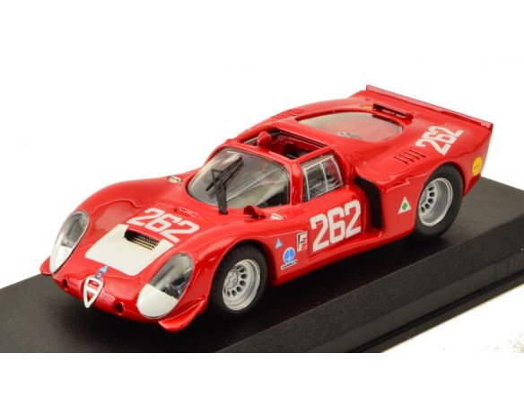 Best Model BT9147-2 ALFA ROMEO 33.2 N.264 21th TARGA FLORIO 1969 VACCARELLA-DE ADAMICH 1:43 Modellino