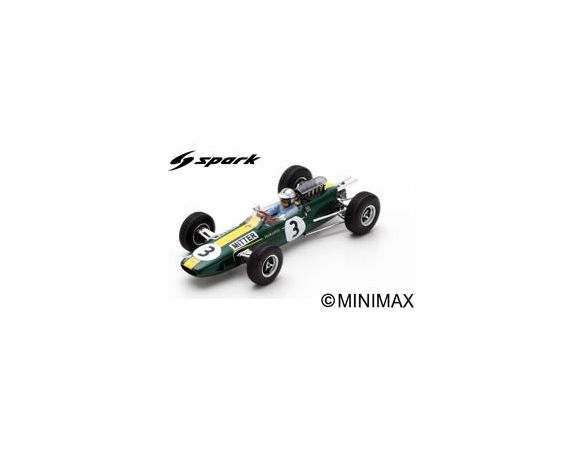 Spark Model S7123 LOTUS 25 GERHARD MITTER 1965 N.3 GERMAN GP 1:43 Modellino