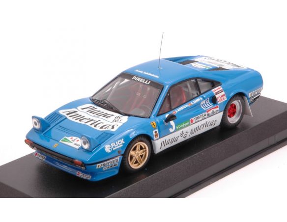 Best Model BT9428-2 FERRARI 308 GTB N.3 7th RALLYE CORTE INGLES 1985 A.ZANINI-J.AUTET 1:43 Modellino