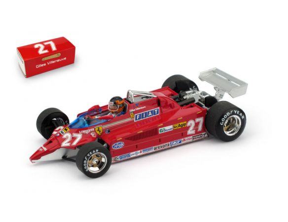 Brumm BM0646CH FERRARI 126CK TURBO AEROPORTO ISTRANA 1981 1^ G.VILLENEUVE VS/F104 1:43 Modellino