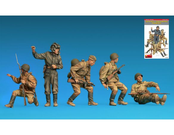 MINIART MIN35281 SOVIET SOLDIERS RIDERS KIT 1:35 Modellino