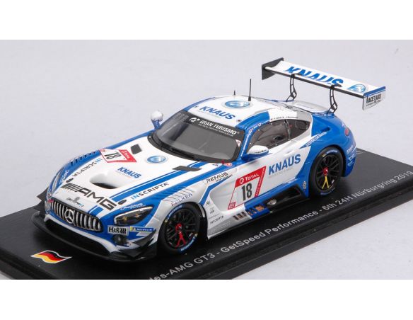 SPARK MODEL SG526 MERCEDES GT3 N.18 6th 24 H NURB.2019 F.VETTEL-ELLIS-LUDWIG-SZY.1:43 Modellino