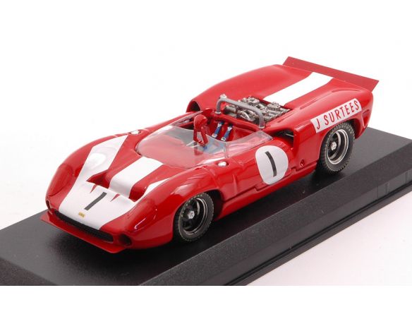 BEST MODEL BT9787 LOLA T70 MK.2 SPYDER N.1 WINNER BRANDS HATCH 1966  JOHN SURTEES 1:43 Modellino